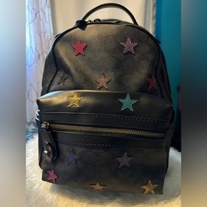 SOLD …Campus Backpack In Signature
Canvas With Star Applique &
Snakeskin Detail